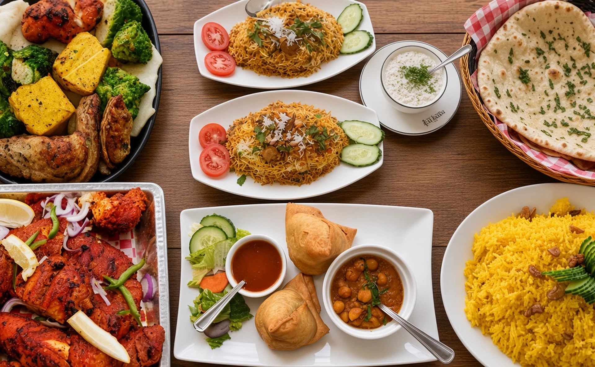Indian dishes from Darbar Restaurant, an Indian restaurant in downtown Saskatoon