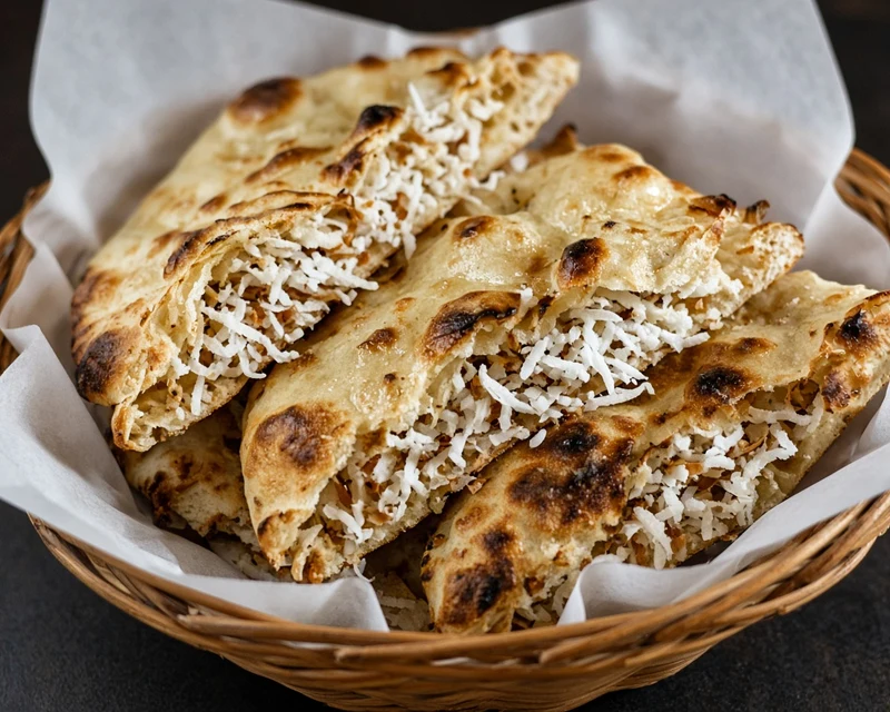 Coconut Naan from the tandoor at Darbar Restaurant Warman