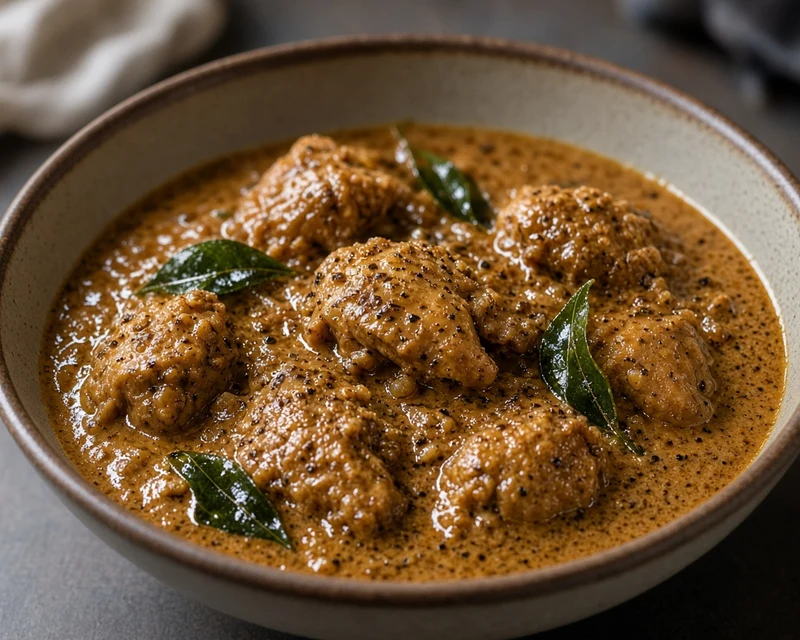 Coconut Pepper Chicken in onion sauce and coconut cream at Darbar Restaurant Warman on Central Street