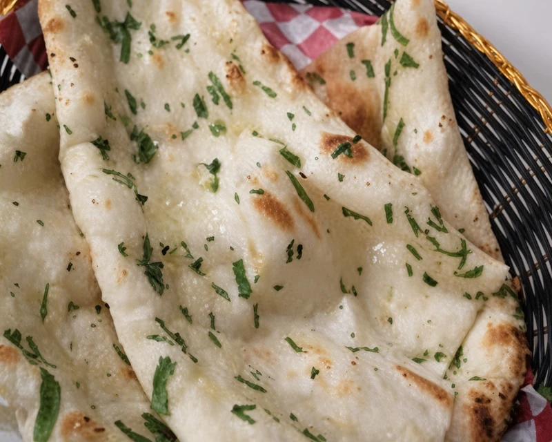 Fresh Garlic Naan from the tandoor at Darbar Restaurant Regina, 428 Victoria Avenue