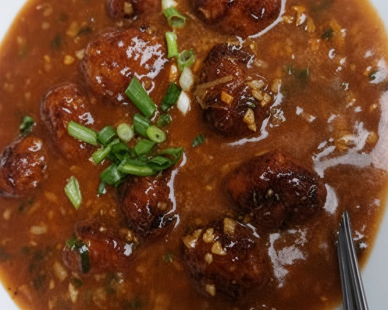 Veg Manchurian from the Indo-Chinese fusion menu at Darbar Restaurant Regina on Victoria Avenue