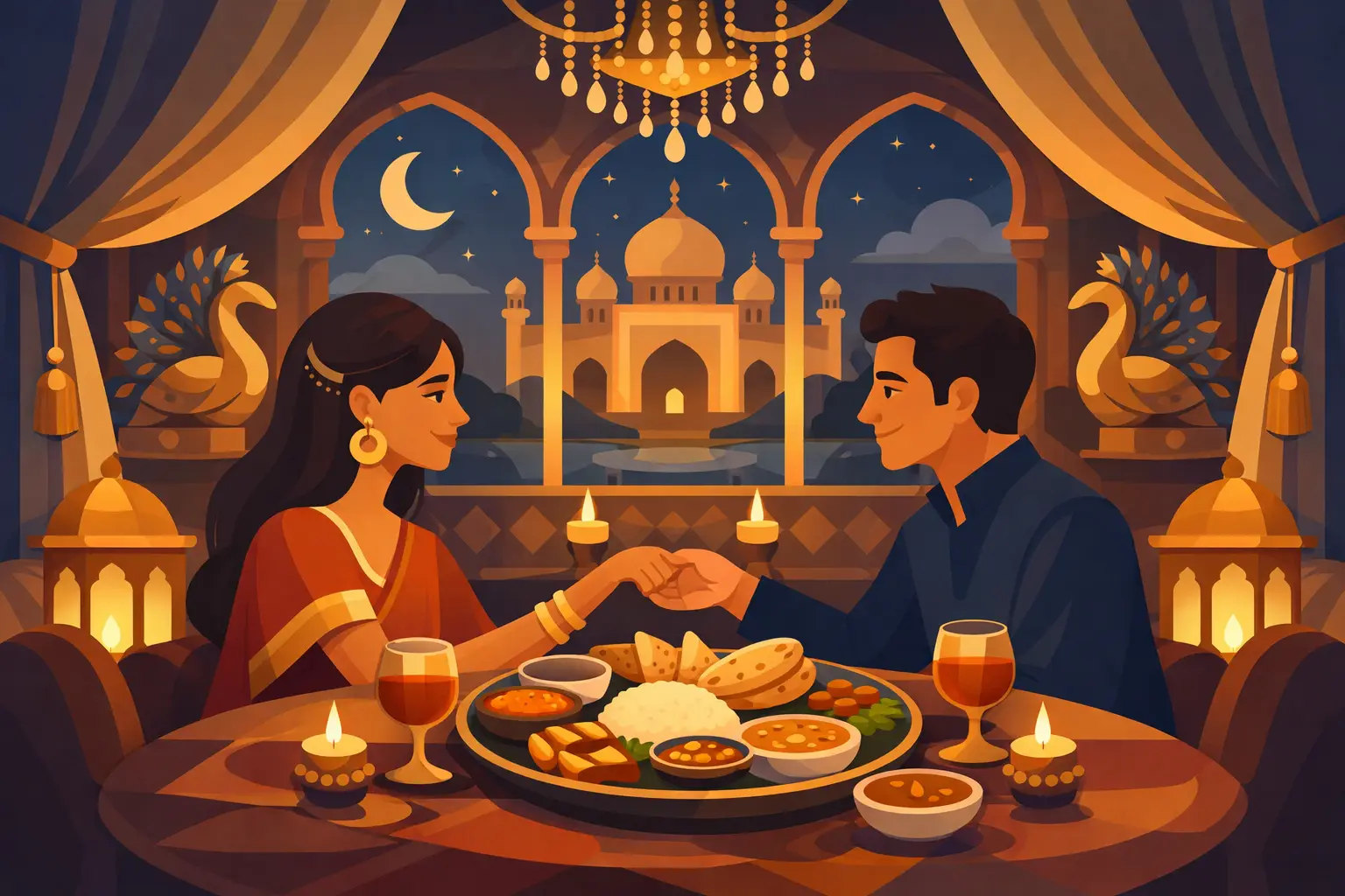 Indian Dinner for Date Night, Served Like Royalty