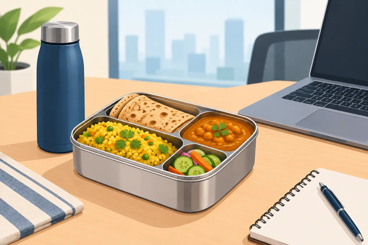 Indian Food for Office Lunch That Travels Well